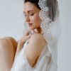 un voile de mariée en dentelle de calais bio